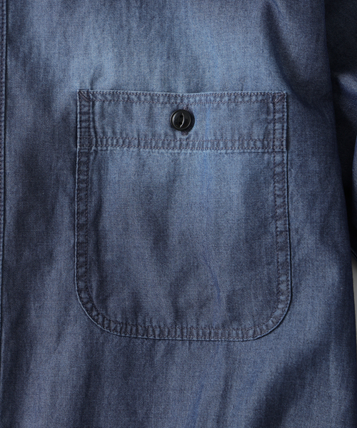 JOURNAL STANDARD relume（ジャーナルスタンダード　レリューム）の「シャンブレー アンカット フリンジ シャツ（シャツ/ブラウス・メンズ・ネイビー/ブルー系その他・MEDIUM/LARGE）」の17枚目の写真