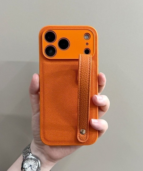 F&D : ハンドストラップ付き・カラー iPhoneケース/ iPhone16 / 17