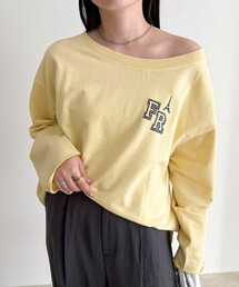 fredy emue | ヴィンテージ加工裏毛オフショルプルオーバー(Tシャツ/カットソー)