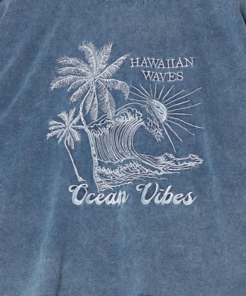 Kahiko(カヒコ)の「【Kahiko】SURF&Palms ケオキメンズTシャツ(Tシャツ/カットソー・メンズ・ライトブルー/ネイビー/グレー・FREE)」の7枚目の写真