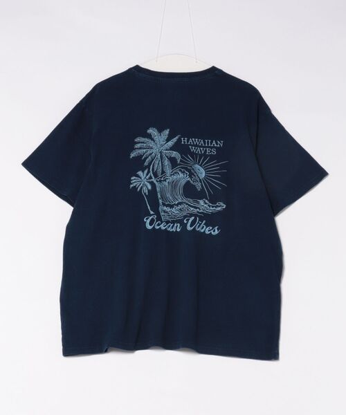 Kahiko(カヒコ)の「【Kahiko】SURF&Palms ケオキメンズTシャツ(Tシャツ/カットソー・メンズ・ライトブルー/ネイビー/グレー・FREE)」の9枚目の写真