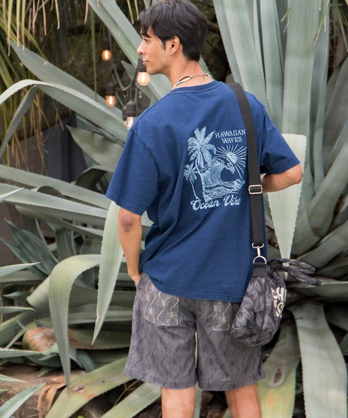 Kahiko(カヒコ)の「【Kahiko】SURF&Palms ケオキメンズTシャツ(Tシャツ/カットソー・メンズ・ライトブルー/ネイビー/グレー・FREE)」の11枚目の写真