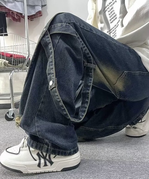 Ressaca(レサーカ)の「ダメージ加工サイドベルトデニムパンツ(デニムパンツ・メンズ・ブラック/ブルー・M/XL/L)」の14枚目の写真