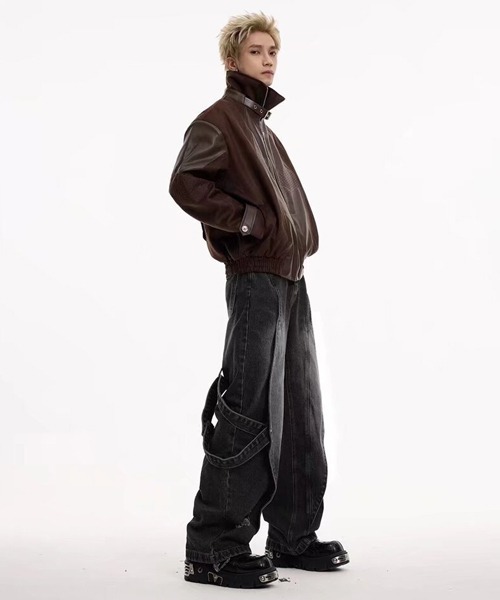 Ressaca(レサーカ)の「ダメージ加工サイドベルトデニムパンツ(デニムパンツ・メンズ・ブラック/ブルー・M/XL/L)」の17枚目の写真