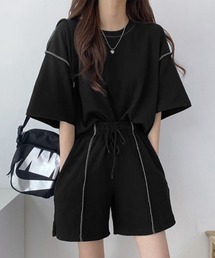 Tシャツショートパンツ 2点セットアップ