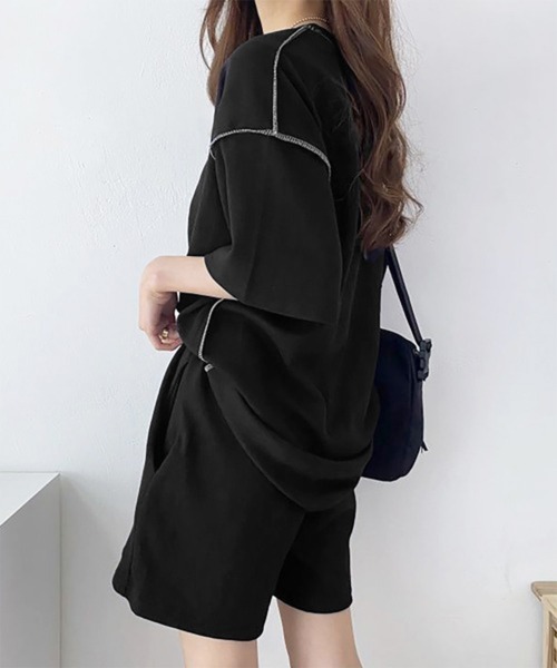 Miniministore(ミニミニストア)の「Tシャツショートパンツ 2点セットアップ(セットアップ・レディース・ブラック/ライトグレー/ベージュ・FREE)」の13枚目の写真
