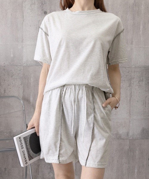 Miniministore(ミニミニストア)の「Tシャツショートパンツ 2点セットアップ(セットアップ・レディース・ブラック/ライトグレー/ベージュ・FREE)」の22枚目の写真