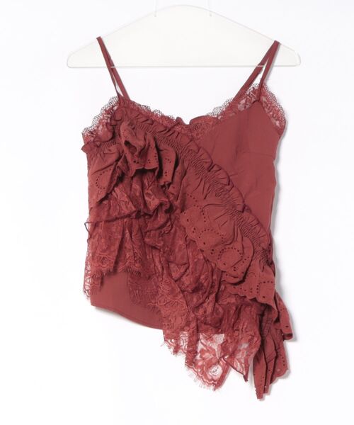 チャイハネ(チャイハネ)の「【チャイハネ】レースパッチワークアシンメトリーキャミソール(キャミソール・レディース・ブラック/ブラウン/ホワイト・FREE)」の3枚目の写真