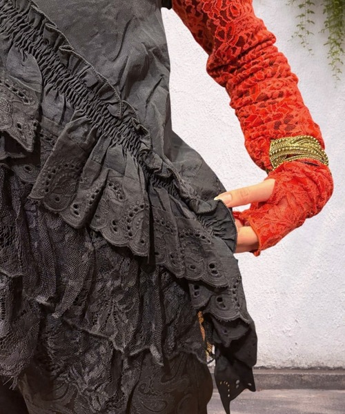 チャイハネ(チャイハネ)の「【チャイハネ】レースパッチワークアシンメトリーキャミソール(キャミソール・レディース・ブラック/ブラウン/ホワイト・FREE)」の18枚目の写真