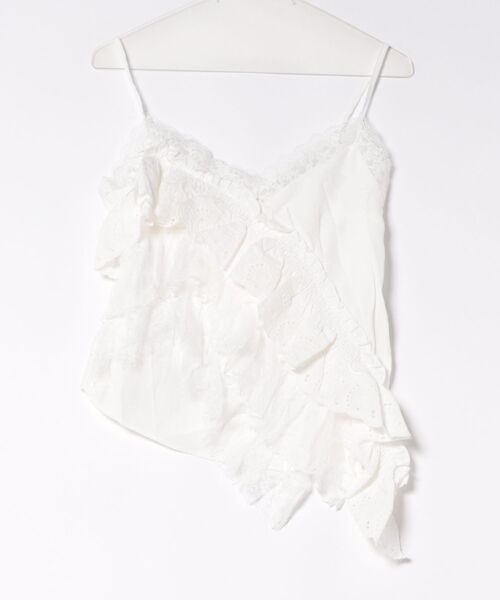 チャイハネ(チャイハネ)の「【チャイハネ】レースパッチワークアシンメトリーキャミソール(キャミソール・レディース・ブラック/ブラウン/ホワイト・FREE)」の4枚目の写真