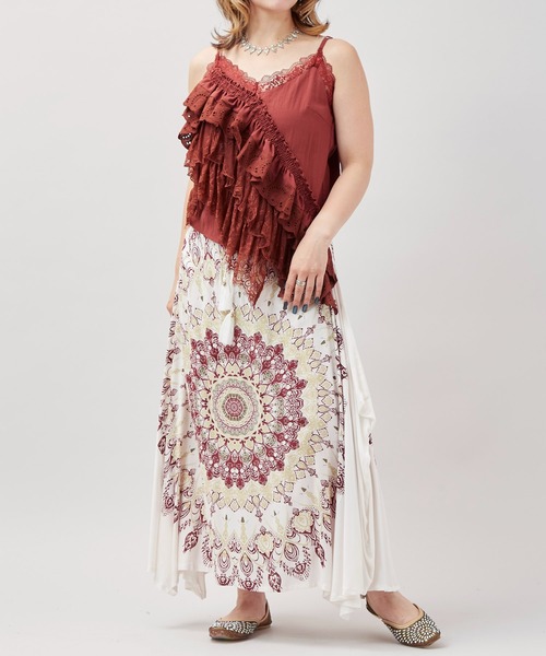 チャイハネ(チャイハネ)の「【チャイハネ】レースパッチワークアシンメトリーキャミソール(キャミソール・レディース・ブラック/ブラウン/ホワイト・FREE)」の20枚目の写真