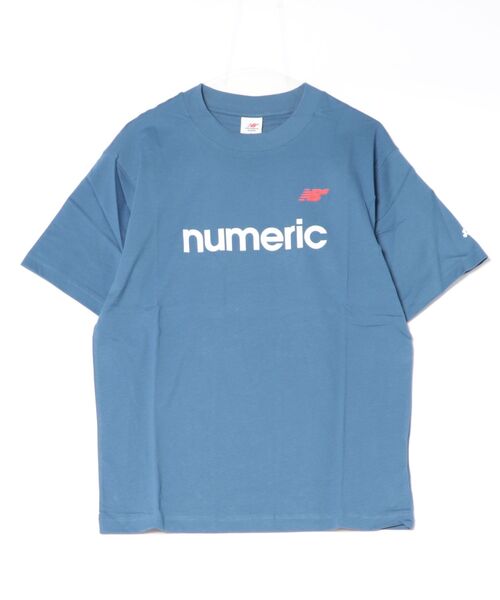 NEW BALANCE(ニューバランス)の「new balance numeric/ニューバランス ヌメリック 半袖Tシャツ フロントロゴ MT53704(Tシャツ/カットソー・メンズ・ブラック/ホワイト/ブルー・L/M/XL)」の1枚目の写真