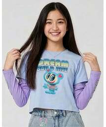 ナルミヤキャラクターズ（ナルミヤキャラクターズ）の「【エンジェルブルー】ナカムラくんレイヤード風Tシャツ（Tシャツ/カットソー）」