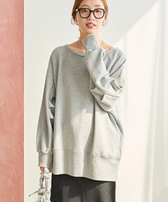 セール】限定展開 ボートネック ビックシルエット 裏毛 スウェット