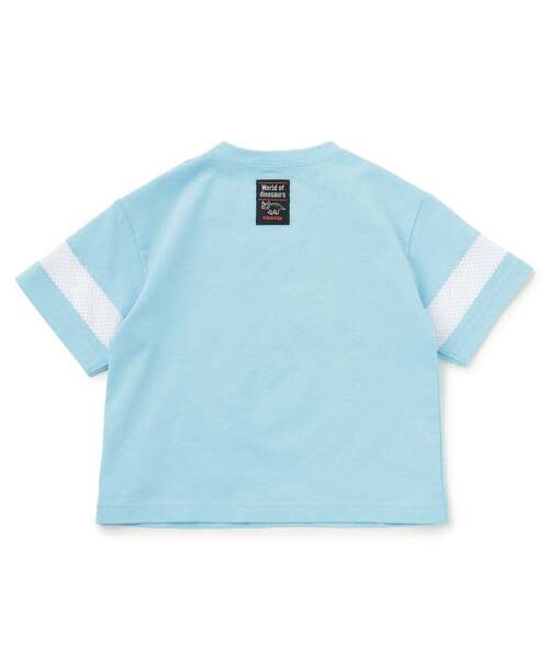 kladskap(クレードスコープ)の「キャップザウルス袖メッシュ半袖Tシャツ【接触冷感・速乾】(Tシャツ/カットソー・キッズ・ライトブルー/レッド・110cm/130cm/100cm/90cm/120cm)」の3枚目の写真