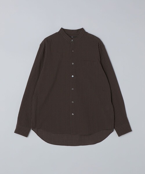 SHIPS(シップス)の「SHIPS: 〈MADE IN JAPAN〉エアー サッカー リラックス バンドカラー シャツ(シャツ/ブラウス・メンズ・ダークグレー/ネイビー/ダークブルー/ブラウン・X-LARGE/LARGE/MEDIUM/SMALL)」の14枚目の写真