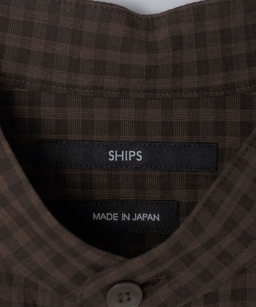 SHIPS(シップス)の「SHIPS: 〈MADE IN JAPAN〉エアー サッカー リラックス バンドカラー シャツ(シャツ/ブラウス・メンズ・ダークグレー/ネイビー/ダークブルー/ブラウン・X-LARGE/LARGE/MEDIUM/SMALL)」の17枚目の写真