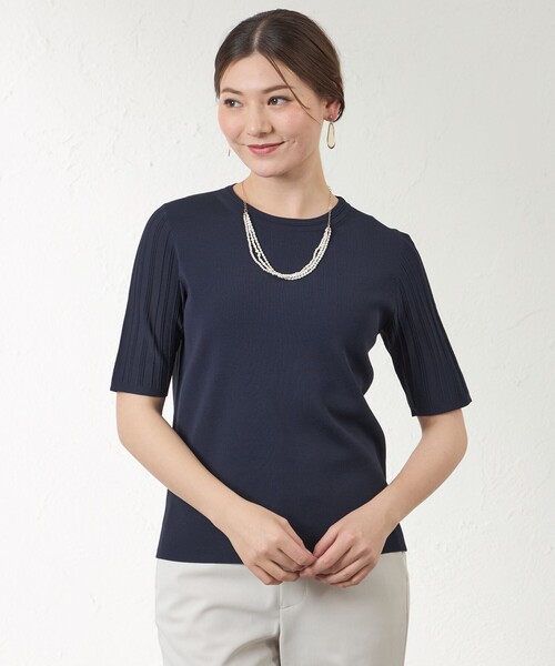 新品 AMACA アマカ 半袖Tシャツ ネイビー AMACA｜アマカのTシャツ/カットソー（半袖）通販 - ZOZOTOWN