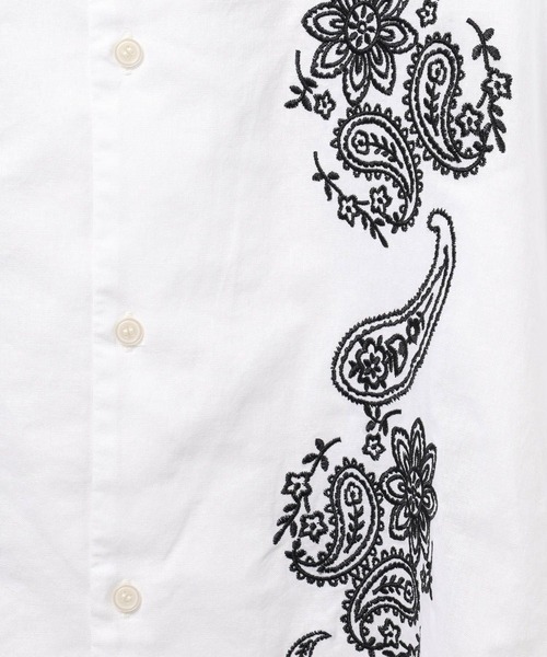 GEORGE'S(ジョージズ)の「刺繍パナマシャツ(シャツ/ブラウス・メンズ・オフホワイト/チャコールグレー・MEDIUM/LARGE)」の10枚目の写真