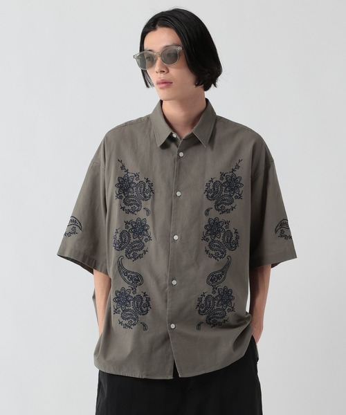 GEORGE'S(ジョージズ)の「刺繍パナマシャツ(シャツ/ブラウス・メンズ・オフホワイト/チャコールグレー・MEDIUM/LARGE)」の18枚目の写真
