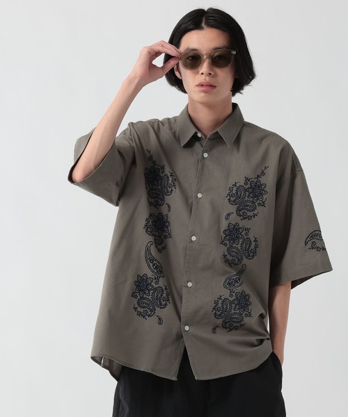 GEORGE'S(ジョージズ)の「刺繍パナマシャツ(シャツ/ブラウス・メンズ・オフホワイト/チャコールグレー・MEDIUM/LARGE)」の17枚目の写真