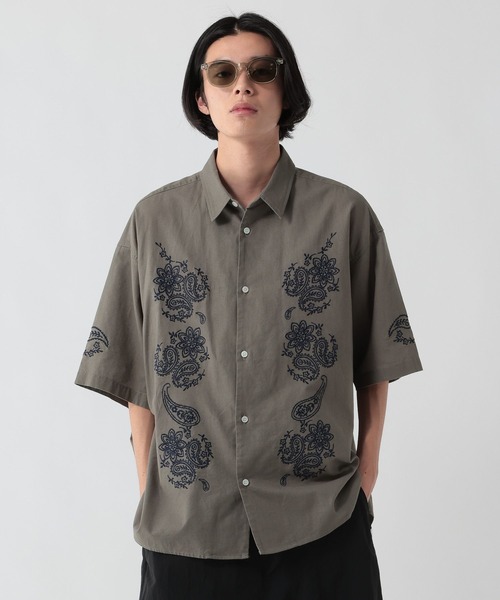 GEORGE'S(ジョージズ)の「刺繍パナマシャツ(シャツ/ブラウス・メンズ・オフホワイト/チャコールグレー・MEDIUM/LARGE)」の13枚目の写真