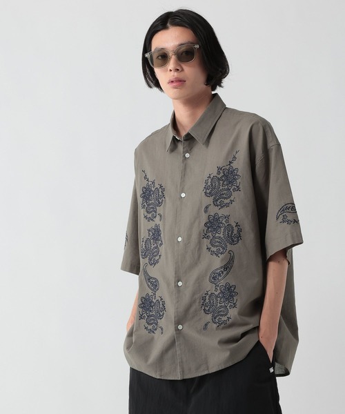 GEORGE'S(ジョージズ)の「刺繍パナマシャツ(シャツ/ブラウス・メンズ・オフホワイト/チャコールグレー・MEDIUM/LARGE)」の14枚目の写真