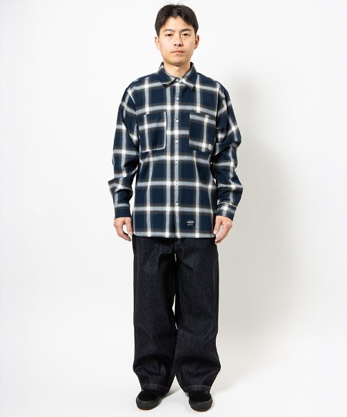 430（フォーサーティ）の「ms6483- L-S OMBRE CHECK SHIRT オンブレチェックシャツ(26-081)（シャツ/ブラウス・メンズ・ベージュ/ネイビー・3/2/1/0）」の10枚目の写真