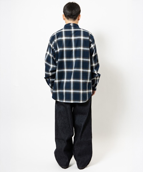 430（フォーサーティ）の「ms6483- L-S OMBRE CHECK SHIRT オンブレチェックシャツ(26-081)（シャツ/ブラウス・メンズ・ベージュ/ネイビー・3/2/1/0）」の12枚目の写真