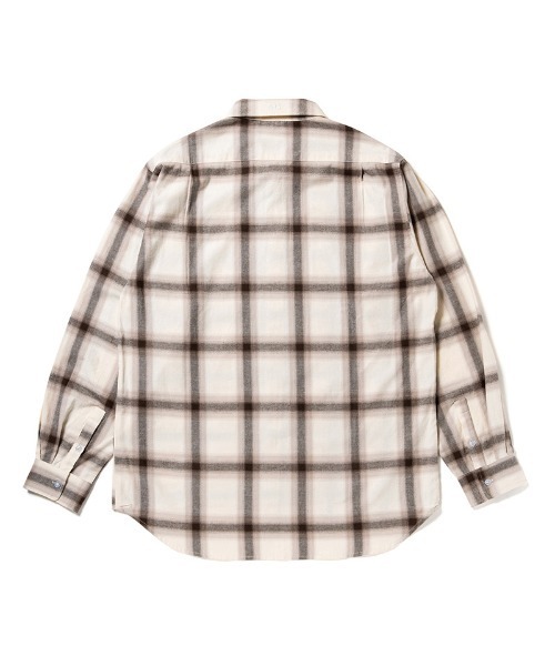 430（フォーサーティ）の「ms6483- L-S OMBRE CHECK SHIRT オンブレチェックシャツ(26-081)（シャツ/ブラウス・メンズ・ベージュ/ネイビー・3/2/1/0）」の13枚目の写真