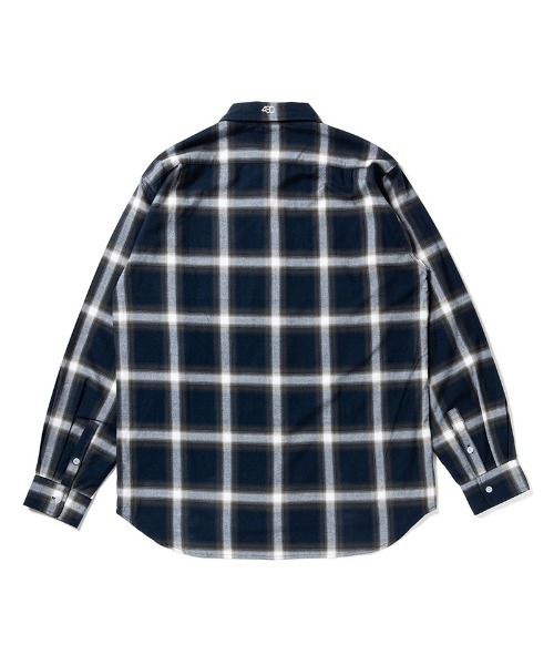 430（フォーサーティ）の「ms6483- L-S OMBRE CHECK SHIRT オンブレチェックシャツ(26-081)（シャツ/ブラウス・メンズ・ベージュ/ネイビー・3/2/1/0）」の14枚目の写真