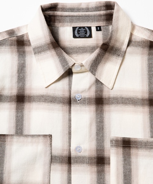 430（フォーサーティ）の「ms6483- L-S OMBRE CHECK SHIRT オンブレチェックシャツ(26-081)（シャツ/ブラウス・メンズ・ベージュ/ネイビー・3/2/1/0）」の15枚目の写真