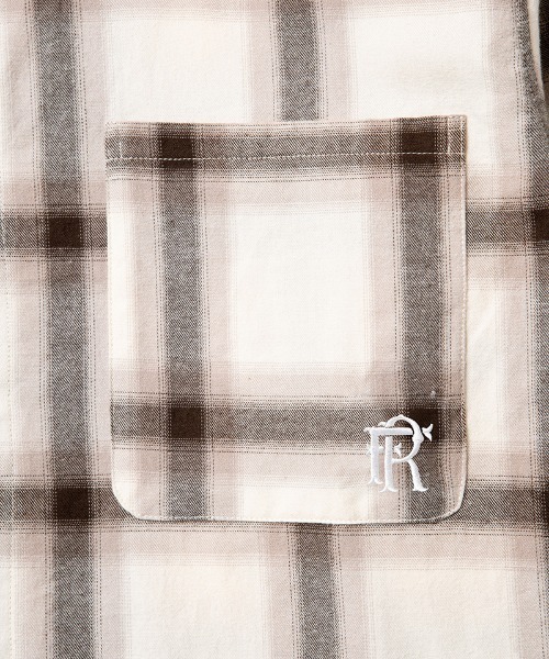 430（フォーサーティ）の「ms6483- L-S OMBRE CHECK SHIRT オンブレチェックシャツ(26-081)（シャツ/ブラウス・メンズ・ベージュ/ネイビー・3/2/1/0）」の17枚目の写真