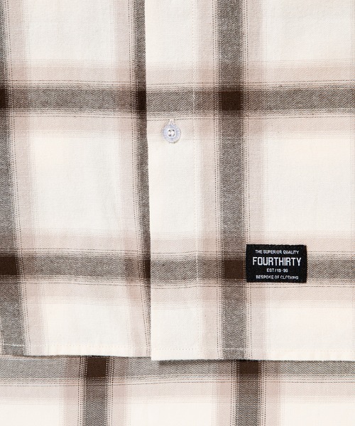 430（フォーサーティ）の「ms6483- L-S OMBRE CHECK SHIRT オンブレチェックシャツ(26-081)（シャツ/ブラウス・メンズ・ベージュ/ネイビー・3/2/1/0）」の18枚目の写真