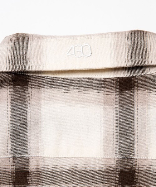 430（フォーサーティ）の「ms6483- L-S OMBRE CHECK SHIRT オンブレチェックシャツ(26-081)（シャツ/ブラウス・メンズ・ベージュ/ネイビー・3/2/1/0）」の19枚目の写真