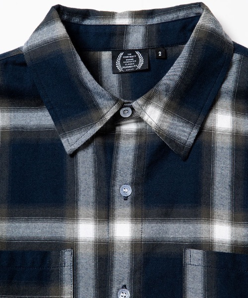 430（フォーサーティ）の「ms6483- L-S OMBRE CHECK SHIRT オンブレチェックシャツ(26-081)（シャツ/ブラウス・メンズ・ベージュ/ネイビー・3/2/1/0）」の20枚目の写真