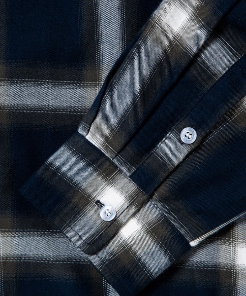 430（フォーサーティ）の「ms6483- L-S OMBRE CHECK SHIRT オンブレチェックシャツ(26-081)（シャツ/ブラウス・メンズ・ベージュ/ネイビー・3/2/1/0）」の21枚目の写真