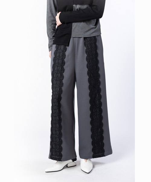 OSMOSIS（オズモーシス）の「レースラインギャザーパンツ（その他パンツ・レディース・グレー/グレイッシュベージュ/ブラック・ONE SIZE）」の16枚目の写真