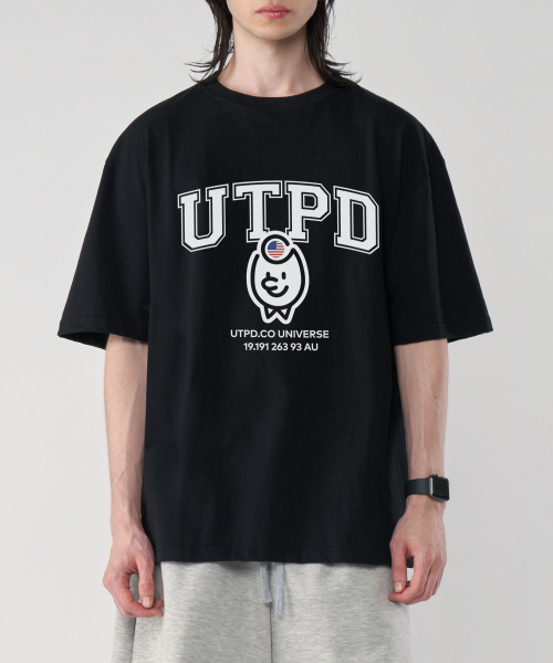 UNTAPPED STUDIO(アンタップドスタジオ)の「テッドアセンティックロゴピュアコットンビッグオーバーサイズ半袖Tシャツ2カラー(Tシャツ/カットソー・レディース・ホワイト/ブラック・S(90)/M(95)/L/XL)」の3枚目の写真