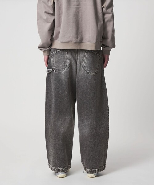 UNITED ARROWS & SONS＞ BLEACH DENIM WIDE PANTS/デニムパンツ