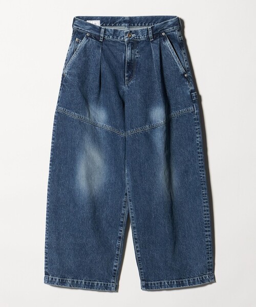 UNITED ARROWS & SONS＞ BLEACH DENIM WIDE PANTS/デニムパンツ