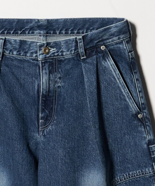 UNITED ARROWS & SONS＞ BLEACH DENIM WIDE PANTS/デニムパンツ
