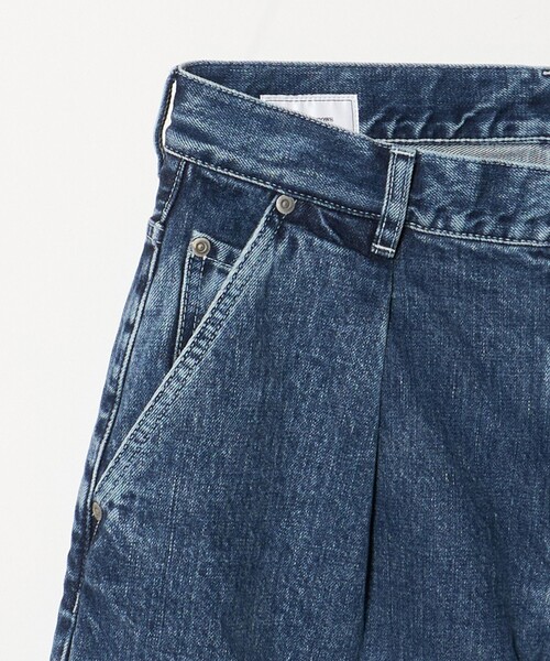 UNITED ARROWS & SONS＞ BLEACH DENIM WIDE PANTS/デニムパンツ