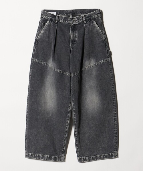 UNITED ARROWS & SONS＞ BLEACH DENIM WIDE PANTS/デニムパンツ