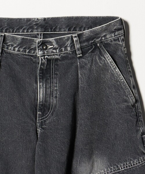 UNITED ARROWS & SONS＞ BLEACH DENIM WIDE PANTS/デニムパンツ