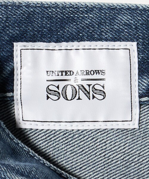 UNITED ARROWS & SONS＞ BLEACH DENIM WIDE PANTS/デニムパンツ