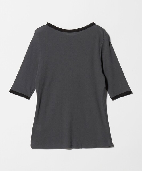 green label relaxing(グリーンレーベルリラクシング)の「シアー リンガー Tシャツ(Tシャツ/カットソー・レディース・ダークグレー/ピンク/オフホワイト・FREE)」の17枚目の写真