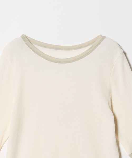 green label relaxing(グリーンレーベルリラクシング)の「シアー リンガー Tシャツ(Tシャツ/カットソー・レディース・ダークグレー/ピンク/オフホワイト・FREE)」の22枚目の写真