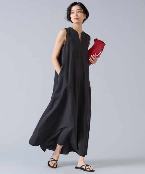 未使用 Liesse リエス ノースリーブ ワンピースドレス 後ろあきノースリーブマキシワンピース（ワンピース）｜Liesse（リエス