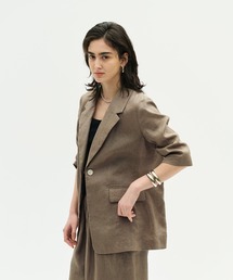 N.O.R.C（ノーク）の「【フレンチリネン】ハーフスリーブジャケット（テーラードジャケット）」